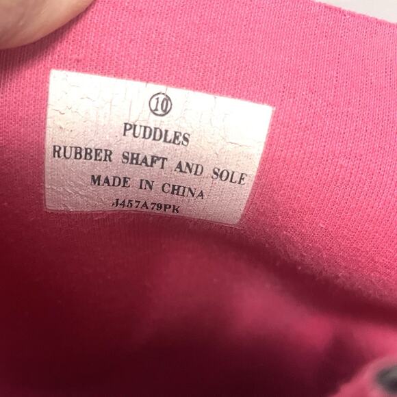 New in Box Roxy Puddles Rain Boots Text Print Size 10 - Picture 9 of 13